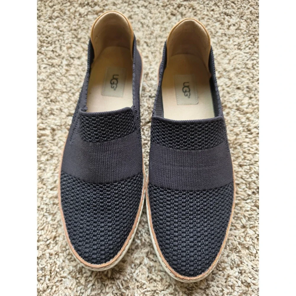UGG Sammy Black Knit Slip On Sneakers 1016756 Women Size 9